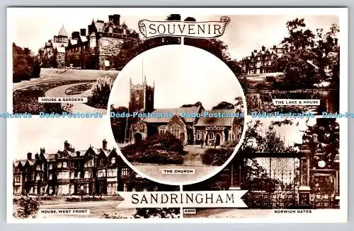 R753877 Souvenir Sandringham The Church H Coates Nene Serie RP Multi View