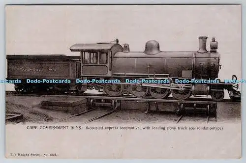 R753932 Cape Government Rlys 8 gekoppelte Schnellzuglokomotive The Knight Serie Nr. 1