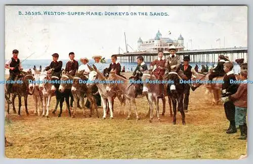 R753993 Weston Super Mare Esel auf dem Sand The Photochrom London Tunbridge W