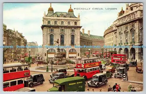 R754081 London Piccadilly Circus Valentine and Sons Ltd Valesque 1953