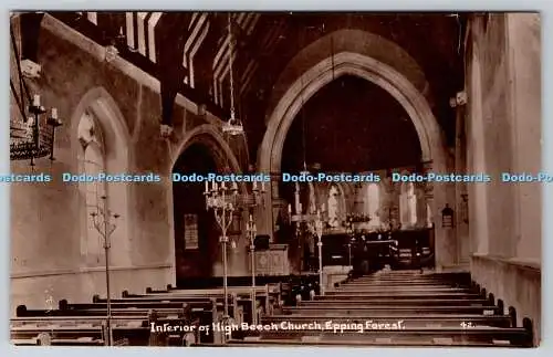 R754221 Epping Forest Interieur of High Beech Church RP 1915