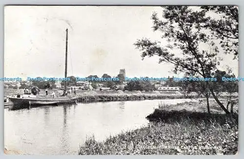 R754392 Beccles from River Carting Marsh May Photochrom Co Ltd