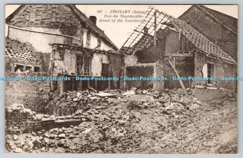 R754456 Proyart Somme Street of the Tourdeville G Lelong 1918