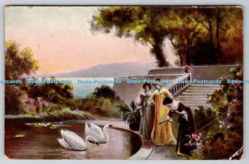 R754597 Feeding the Swans Philco Publishing Co Serie 2148 C 1908