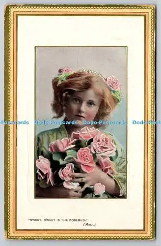 R754954 Sweet Sweet ist die Rosebud Raphael Tuck and Sons gerahmte Gem Glosso Serie