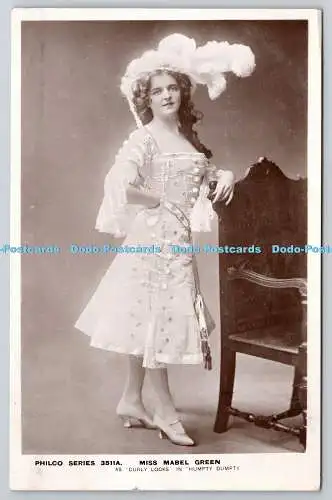 R755855 Miss Mabel grün als lockige Schlösser in Humpty Dumpty The Philco Publishing L