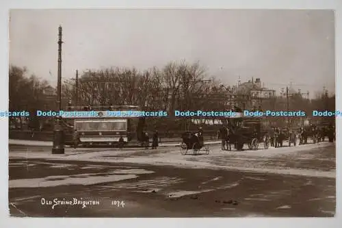 C026346 Brighton Old Steine Trams Boots Real Photograph Series British Production