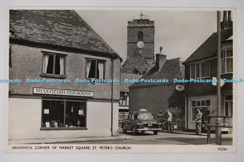 C026431 Sandwich Ecke Marktplatz St Peter Kirche Photochrom Tunbridge We