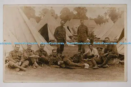 C026496 Militärlager Tunbridge Wells 1915 Männer in Uniformen Postkarte