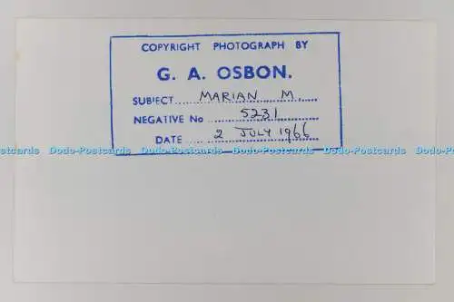 C026612 Marian M Schiff G A Osbon 1966