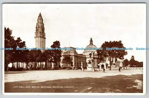 R755009 Cardiff City Hall and Welsh National Museum Valentine and Sons Ltd Photo