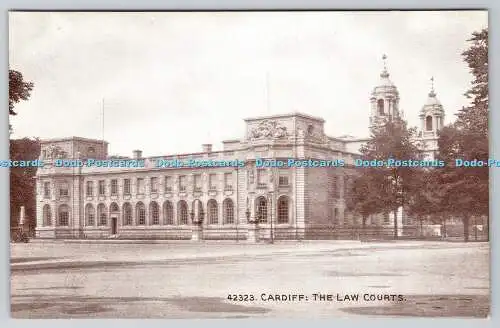 R755010 Cardiff The Law Courts Photochrom Co Ltd Sepiatone Serie