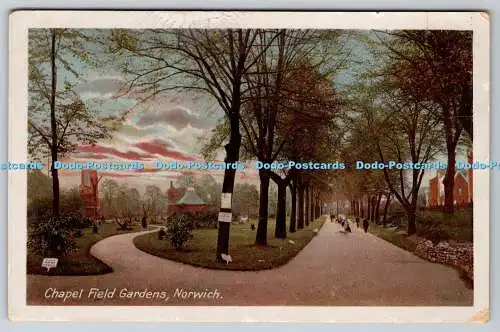 R755067 Norwich Chapel Field Gardens Woolstone Bros Milton Fac Simile Sunset Ser