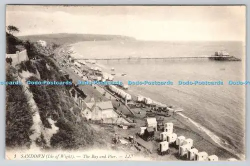 R755107 Sandown Isle of Wight The Bay and Pier LL 1 1908