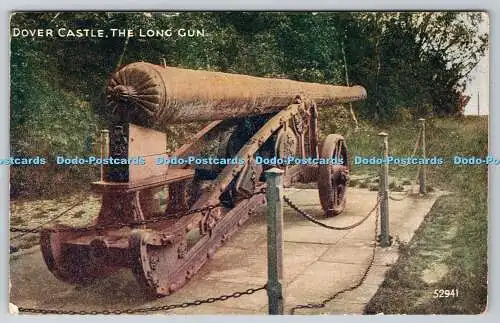 R755121 Dover Castle The Long Gun Photochrom Co Ltd Celesque Serie