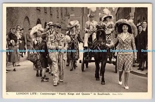 R755140 London Life Costermonger Pearly Kings and Queens in Southwark Charles Sk