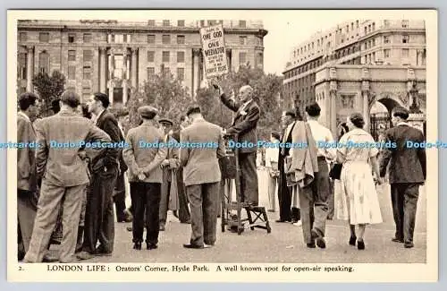 R755141 London Life Orator Corner Hyde Park Ein bekannter Ort für Open Air Speak