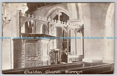 R755276 Postkarte Surrey Chaldon Kirche