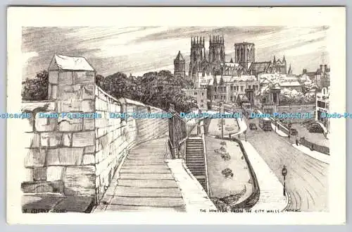 R755300 York The Minster from the City Walls J Salmon Ltd 1964