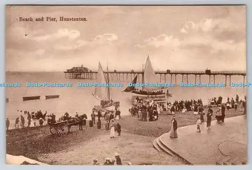 R755325 Hunstanton Beach and Pier Preston Library 1913