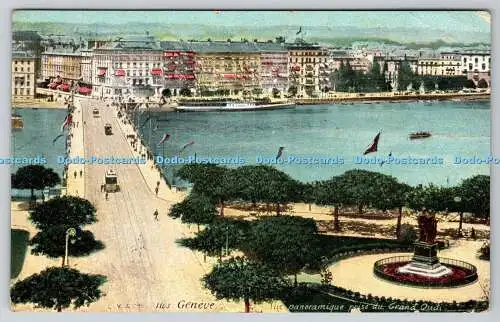 R755407 Geneve Vue Panoramique Prise du Grand Quay Aqua Foto 1925