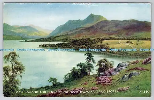 R755439 Loch Lomond und Ben Lomond von Balmaha Craigiefort Valentine and Sons L