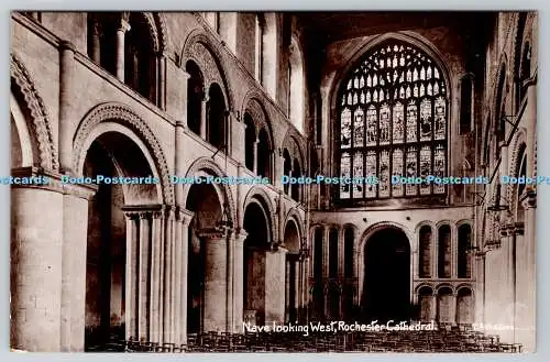 R755450 Rochester Cathedral Nave Looking West T Ash and Sons 1911