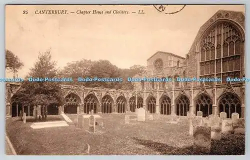 R755463 Canterbury Chapter House and Cloisters LL 24 1909