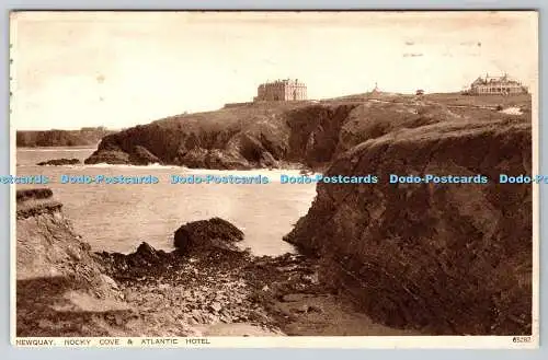 R755481 Newquay Rocky Cove and Atlantic Hotel Photochrom Co Ltd 1931