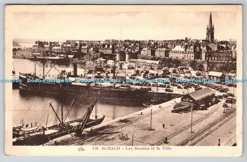 R755486 St Malo Les Bassins et la Ville C A P 1931