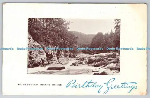 R761905 Bettys y Coed Miner Bridge malerische Wales Tuck Glosso Serie 5666