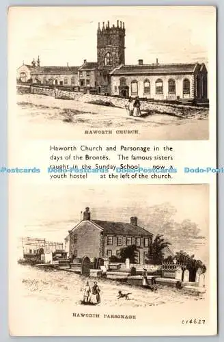 R756040 Haworth Church Haworth Parsonage H Petty R A Postkarten Ltd RP Mehrfachansicht