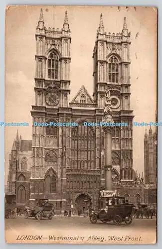 R756051 London Westminster Abbey West Front J Beagles and Co Ltd 1920