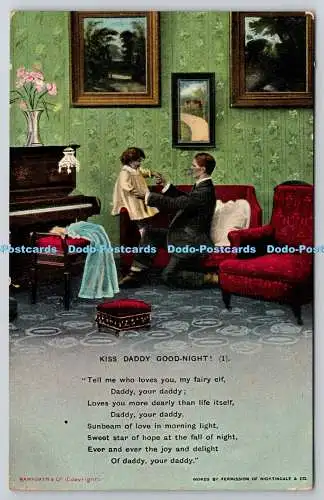 R756075 Kiss Daddy Good Night Bamforth und Co Serie Nr 4586 1 1912