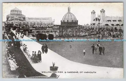 R760832 Gt Yarmouth Wellington Pier and Gardens britische Manufaktur durchgehend