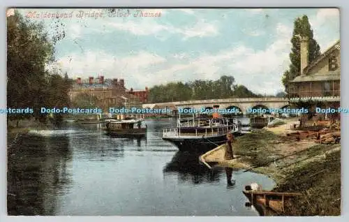 R760841 Maidenhead Bridge River Thames Valentine Series PM Manchester 1905