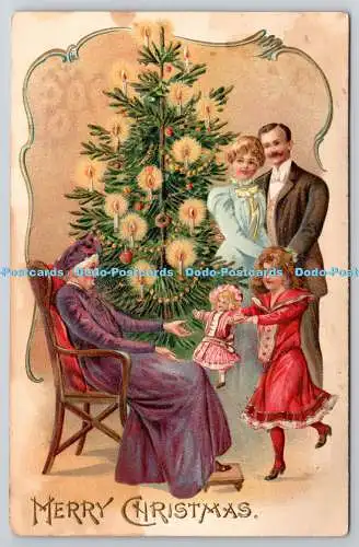 R756124 Merry Christmas Family near Christmas Tree 1908