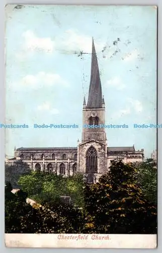 R756126 Chesterfield Kirche Postkarte 1904