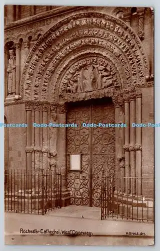 R756173 Rochester Cathedral West Doorway H Bros 1911