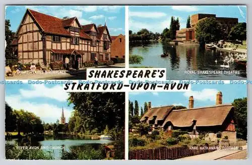 R762073 Stratford Upon Avon Shakespeare River Avon and Church J Salmon Sevenoaks