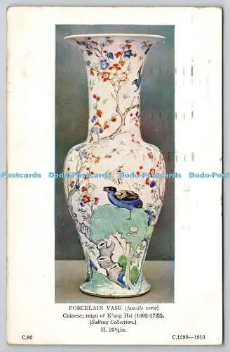 R760970 Porzellan Vase Salting Collection PM London 1934