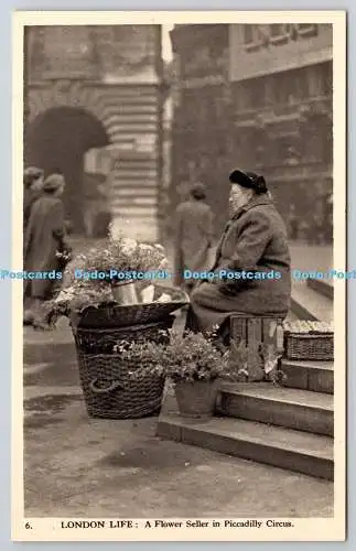 R756293 London Life A Flower Seller in Piccadilly Circus Charles Skilton Ltd