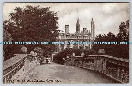 R762226 Cambridge Clare Bridge and College J Salmon Sevenoaks England