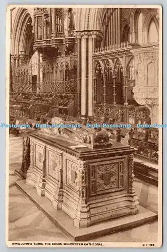 R761117 Worcester Cathedral King John Tomb The Choir The Borough Series 1943