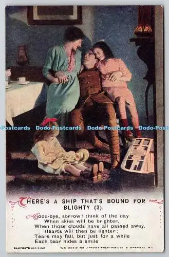 R761132 There a Ship That s Bound For Blighty Bamforth Holmfirth England New Yor