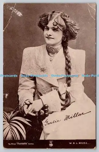 R756398 Gertie Millar W B K No 29 A Milton Photolette Serie 1906