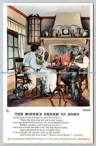 R761171 Postkarte Der Traum des Bergmanns von zu Hause