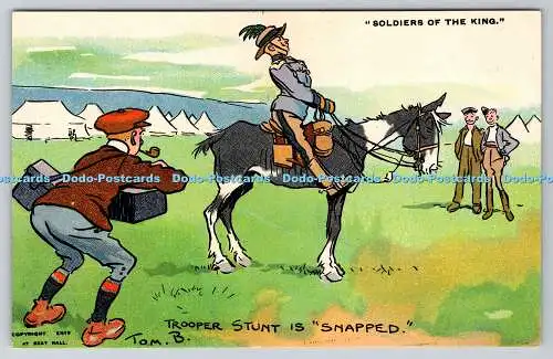 R762380 Soldiers of the King Trooper Stunt is Snapped Davidson Bros Pictorial Po