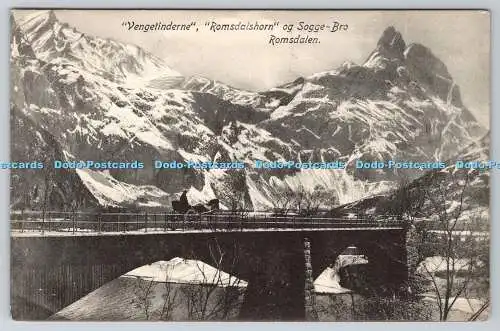 R762396 Vengetinderne Romsdalshorn Og Sogge Bro Romsdalen H Werners Eneberettige