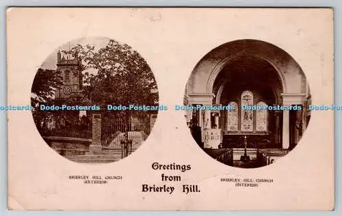 R762498 Grüße aus Brierley Hill Brierley Hill Kirche John Priee Echtfoto